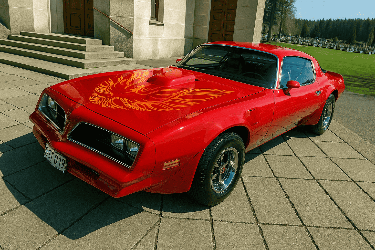 Röd firebird shiny vax